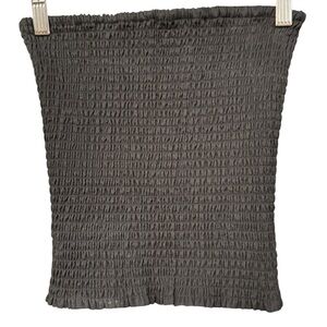 WAYF Black Smocked Tube Top Women’s S Stretchy Strapless Bandeau